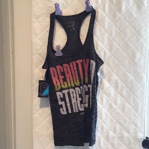 Rokfit workout tank in black burnout size small